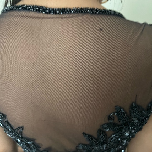 STENAY Beaded full length evening gown . Size 4. Color navy blue / black . - Picture 8 of 9